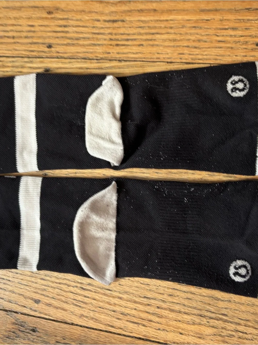 lululemon athletica Black and White Athletic Crew Socks